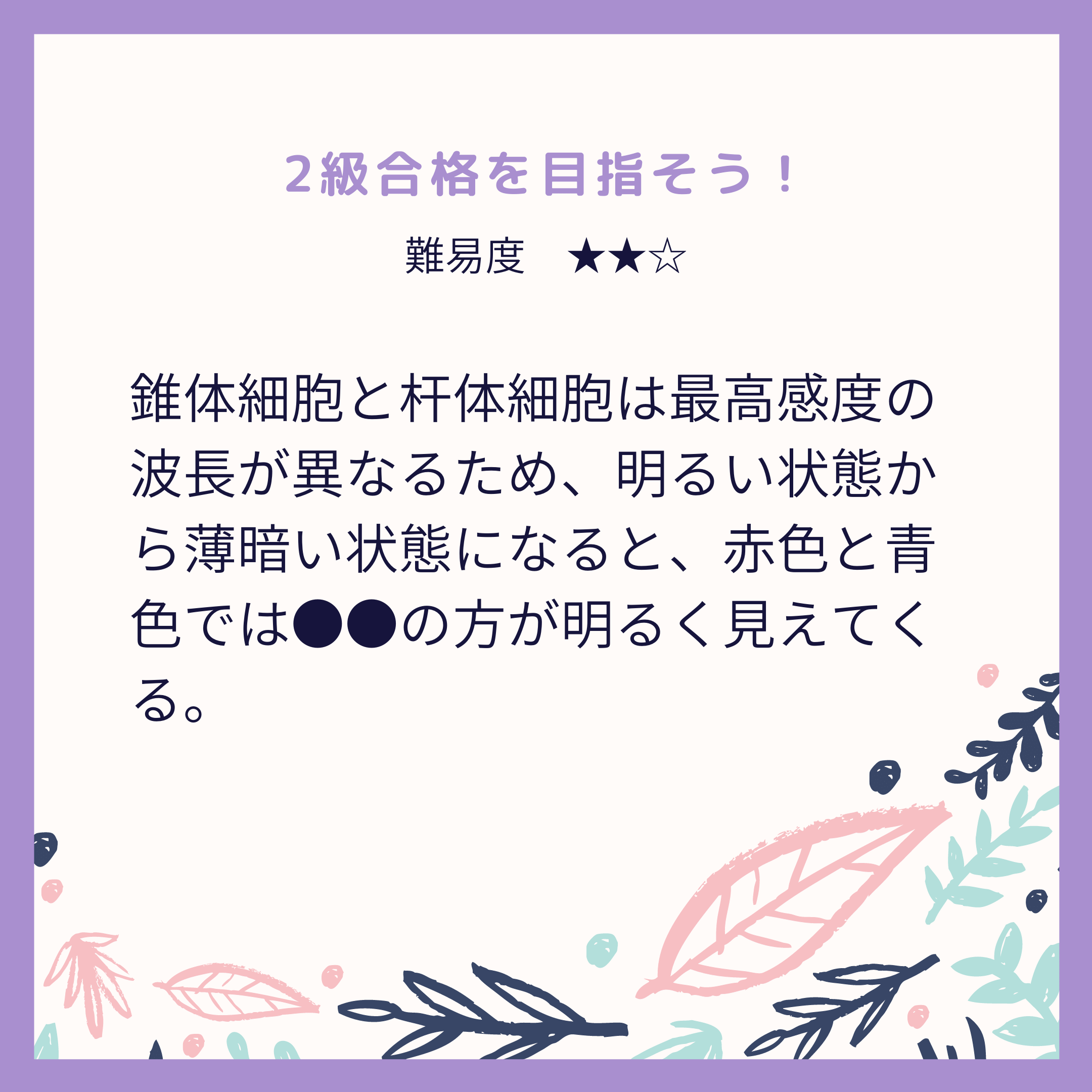 è‰²å½©æ¤œå®šÂ®2ç´šå¯¾ç­–å•�é¡Œï½œãƒ—ãƒªã‚­ãƒ³ã‚¨ç�¾è±¡ã�®å•�é¡Œ