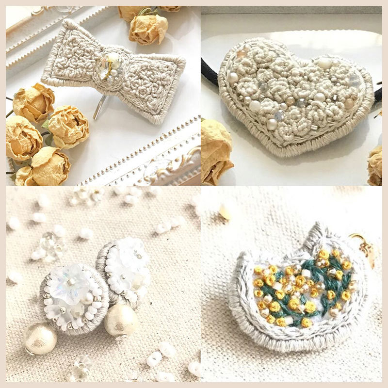 ハンドメイド作家、【あとりえ ら ぺーる】さんの上品なビーズ刺繍作品をご紹介！