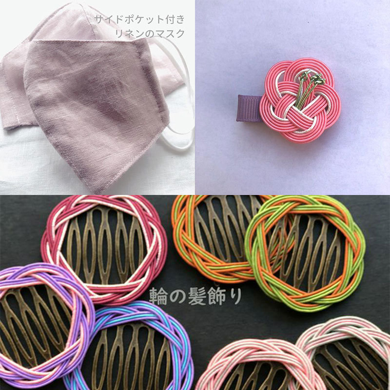 ハンドメイド作家、【なんにん工房】さんのリネンマスクや髪飾りをご紹介！