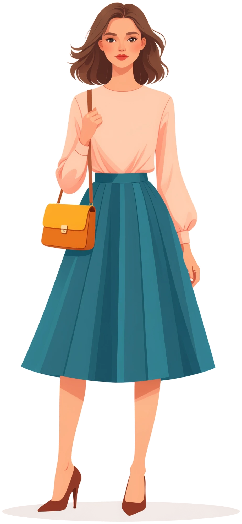 ブラウスとスカートの絵
