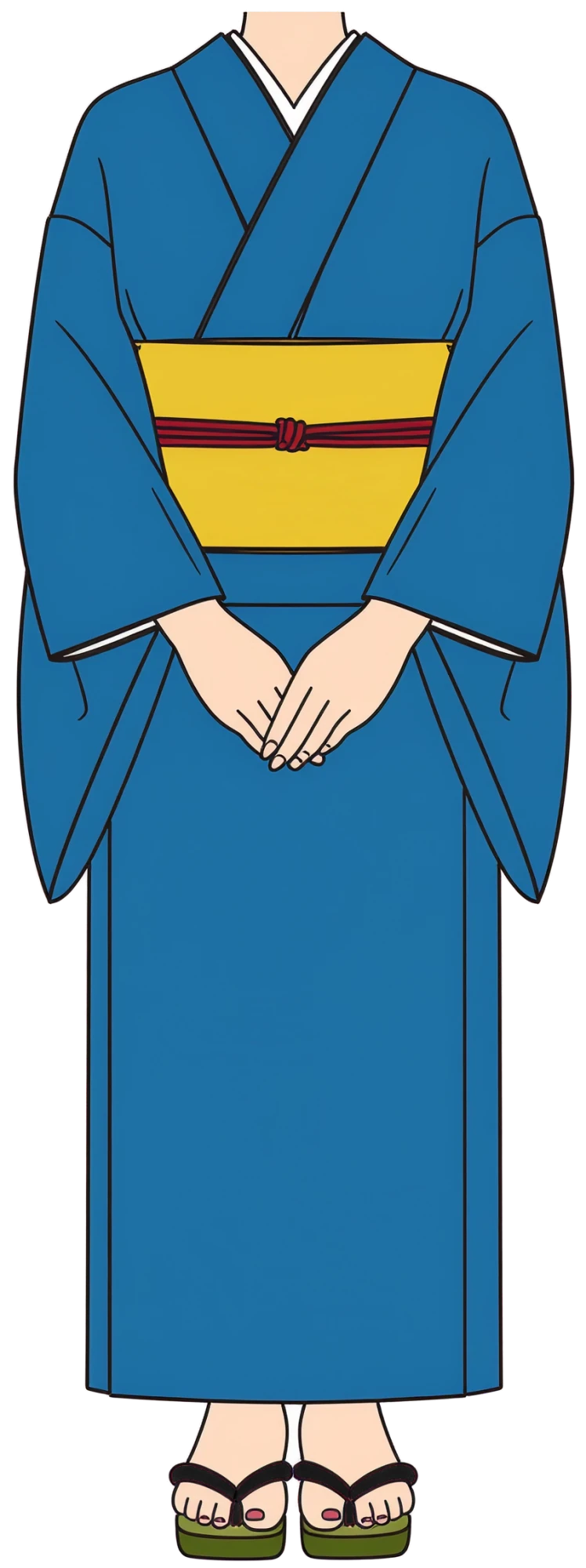 浴衣と帯の絵
