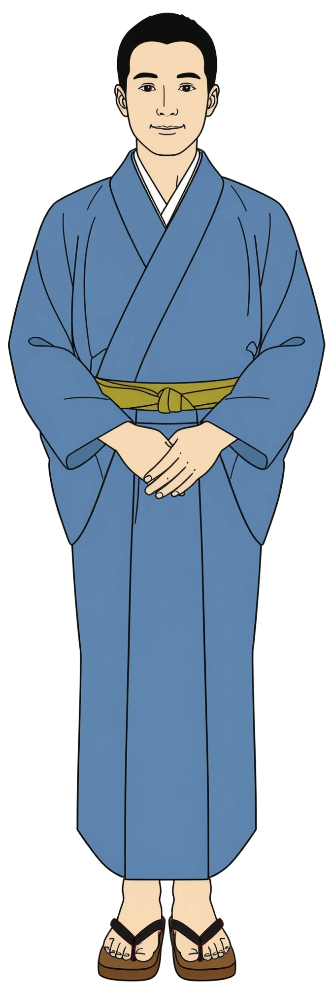 浴衣と角帯の絵